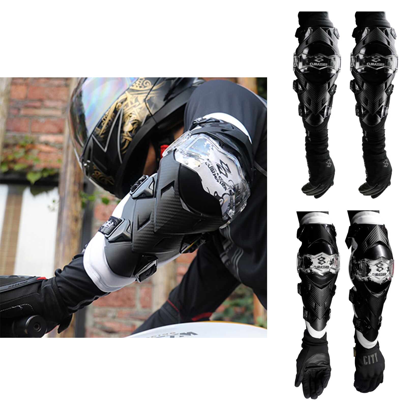 Cuirassier E09 Motorcycle Elbow Protector Elbow Guards Motocross Dirt Bike MTB Protection Pads ( 1 Pair)