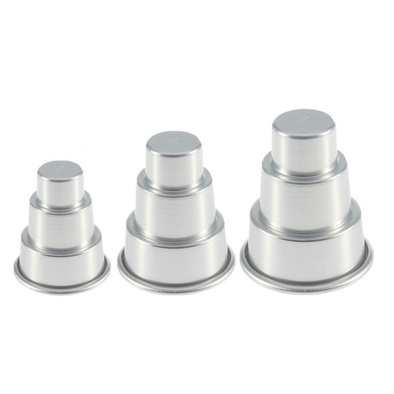 3-layers Round Cake Template Multipurpose Non-stick Diy Muffin Cake Pan Round Cake Template Practical Kitchen Baking Tools: 3 piece set