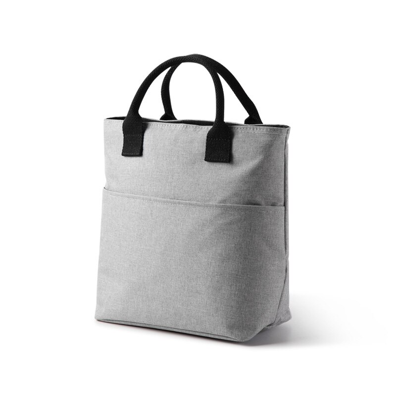 9L grote lunch tas verdikking koeltas geïsoleerde picknick handtas voedsel dranken vers carrier thermische winkel tote koeltas ijs pack: GRAY