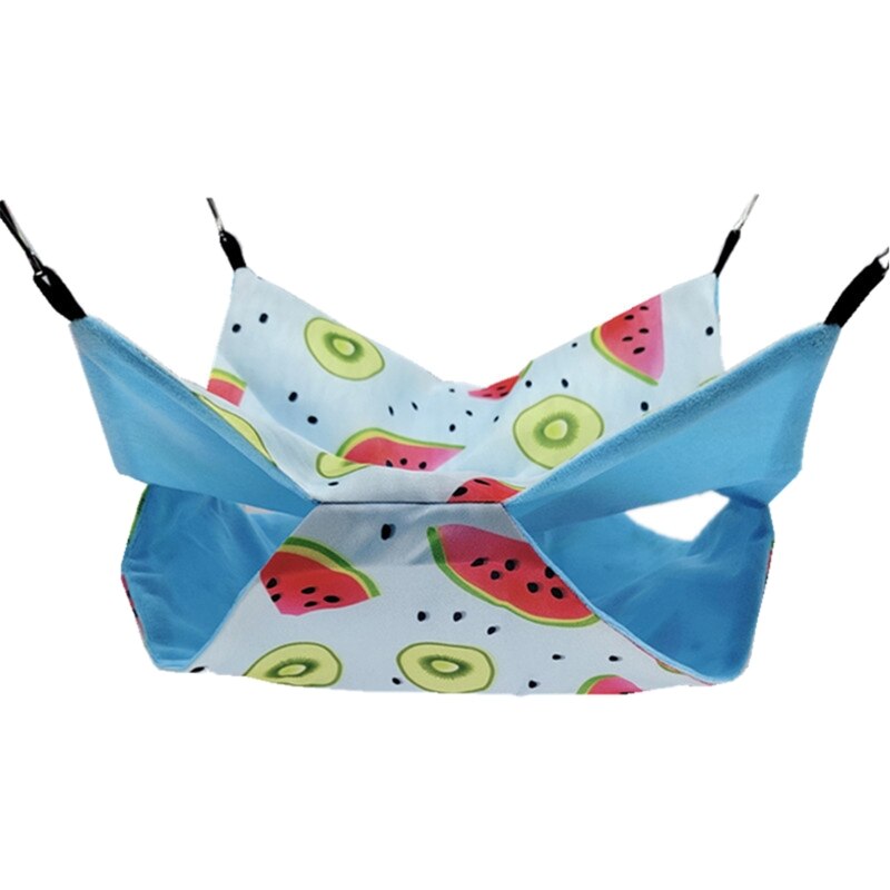 Chinchilla-SACO DE siesta para dormir, cama oscilante, escondite, jaula de animales pequeños, para mascotas, cama de felpa, escondite para hámster, fácil de usar: watermelon