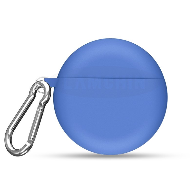 Nouvelle étui pour freebud 3 Bluetooth étui pour écouteurs coque en silicone chocs couverture pour Huawei freebud 3 couverture boîte avec crochet: Blue with hook