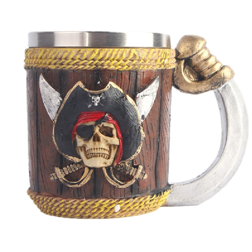 3D Rvs Bier Mokken Keramische Schedel Mok Skelet Grim Knight Gothic Koffie Cups Creatieve Beste Halloween: H