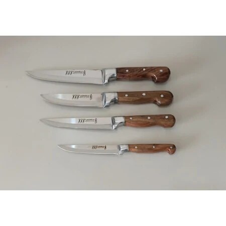Cuisine Chef couteaux ensembles de 4 turc Surmene manche en bois acier inoxydable viande poisson fruits outils de cuisine accessoires couteau