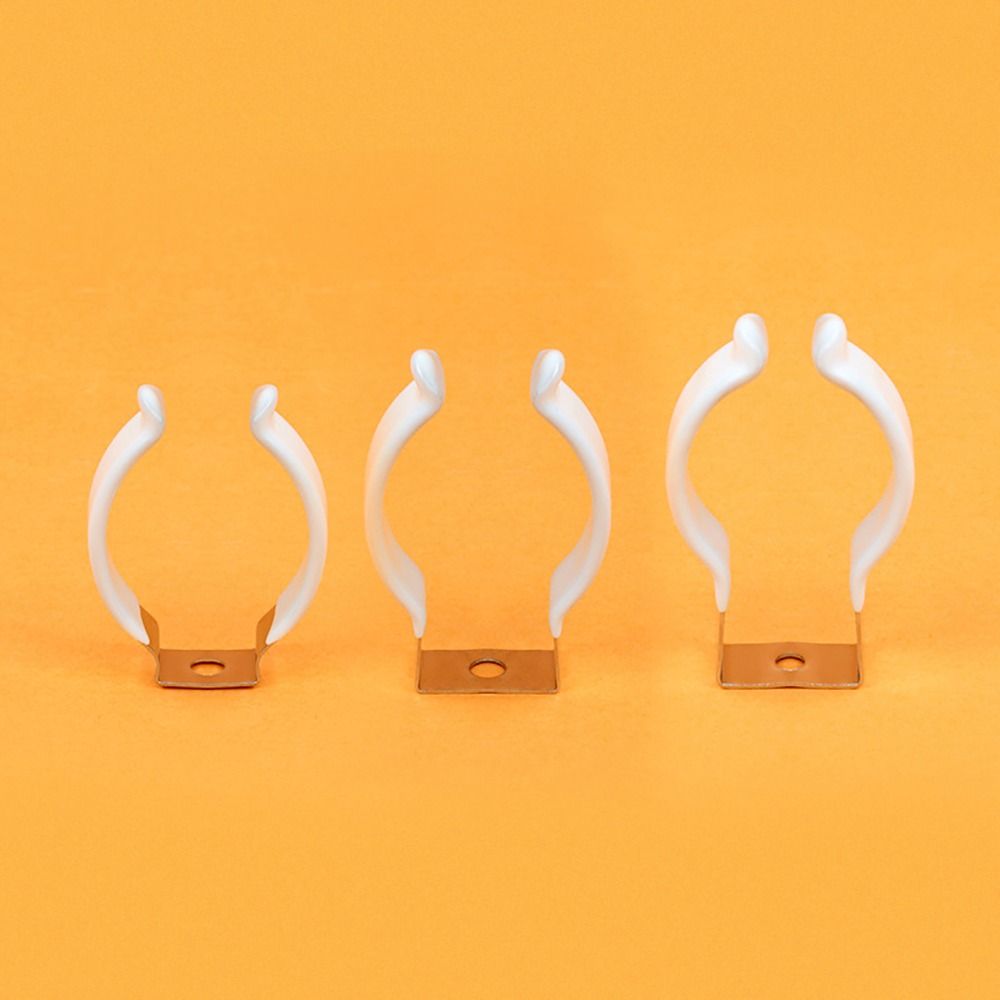 Clips de fijación de 5 uds., Clip Terry de resorte con Base de protección de goma, herramienta, soporte de abrazadera de Clip de tubo de lámpara T3/T4/T5/T6/T7/T8/T9/T10