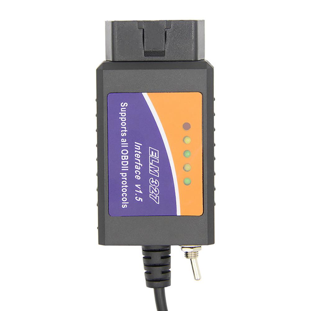 Himiss obd 2 usb enhed elm 327 kompatibel interface med hs-can / ms-can switch til forscan focus mazda ford elmconfig obd 2 scanner