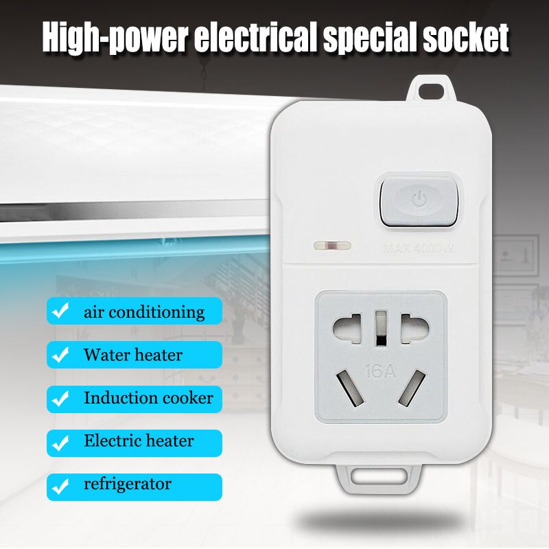High Power 16A 4000W Air Conditioner Socket 3Pin Australia NZ Chinese AC Outlet Socket Power Strip with Switch Without line