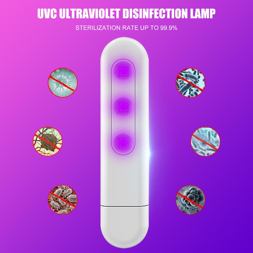 Ultraviolet Germicidal Light Portable Handheld USB Rechargeable UVC Sterilizing Lamp Kill Dust Mite UV Lamp For Home Hospital