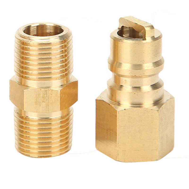 steel Outdoor Accessories 3/8in Propane Gas Quick Connect Fittings Brass Propane Gas Adapters with Shutoff Valve for outdoor