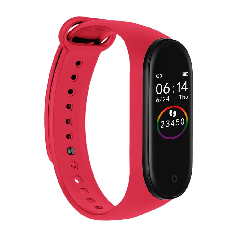 M4 Smart Band Polsbandjes Fitness Tracker Gezondheid Hartslag Bloeddruk Bluetooth Sport Armband Smartband: Red