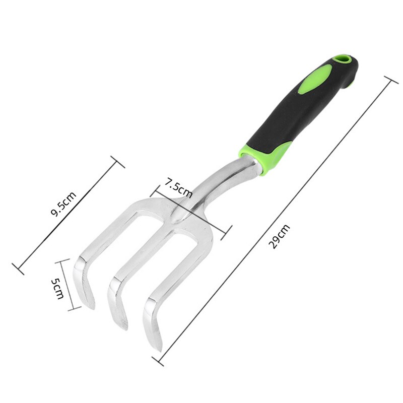 Hand Weeding Tools Alluminum Alloy Fork Shovel Rake Weeder Transplanting Digging Tools Garden Planting Tools BV789: Three-tooth Harrow