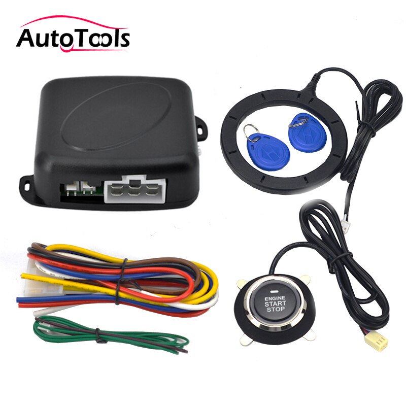 Auto Auto Alarm Motor Starline Push Button Start Stop RFID Schloss Zündschloss Keyless Entry System autostart Anti-diebstahl system