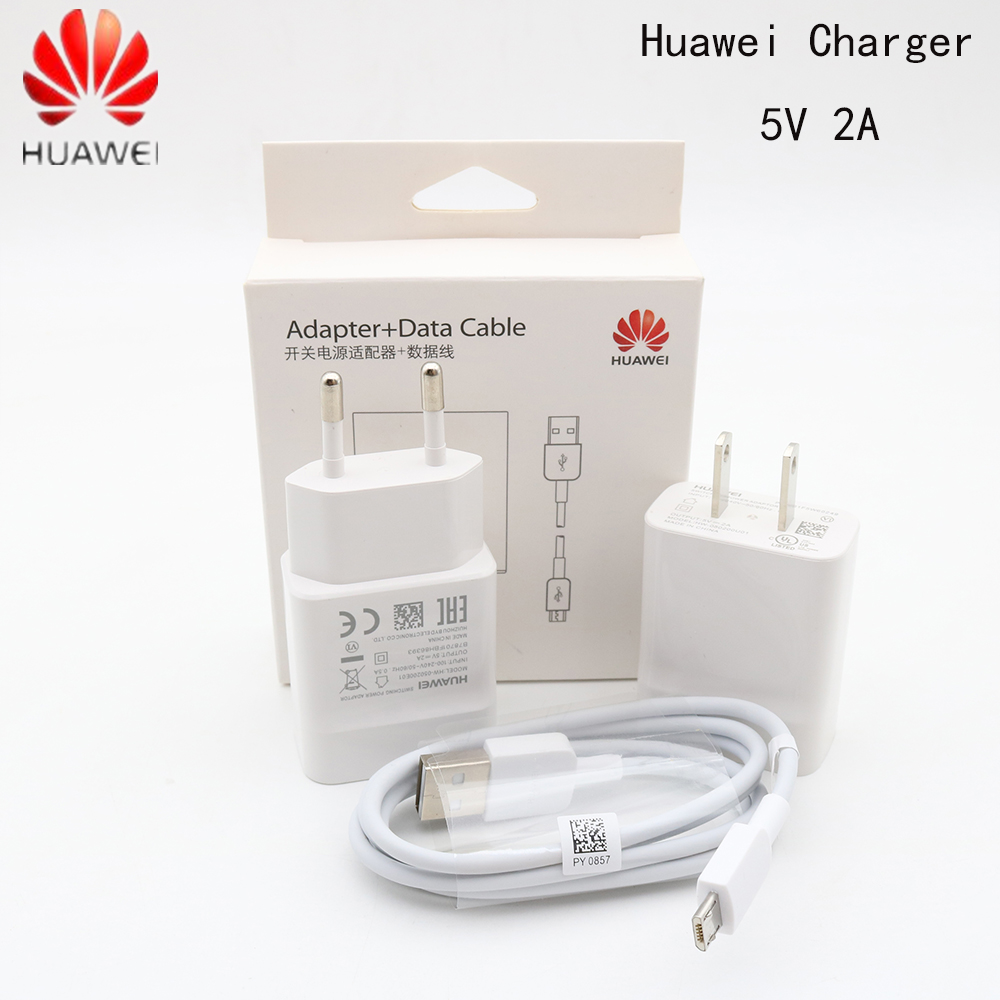 Originale DEGLI STATI UNITI UE Huawei compagno 10 Lite ricarica 5V2A caricatore e micro cavo per p8 p9 p10 lite compagno 10 lite Honor 8x 7x y5 y6 y7 y9