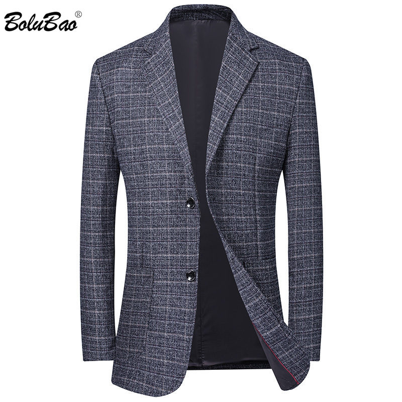 Bolubao herr kavaj märke brittisk stil bekväma tyger herr slim fit vild kostym bal galler kavaj hane