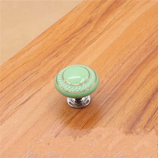 35mm fargerike keramiske runde skapknotter dørhåndtak skapskap skuff garderobemøbler håndtak knotter: G