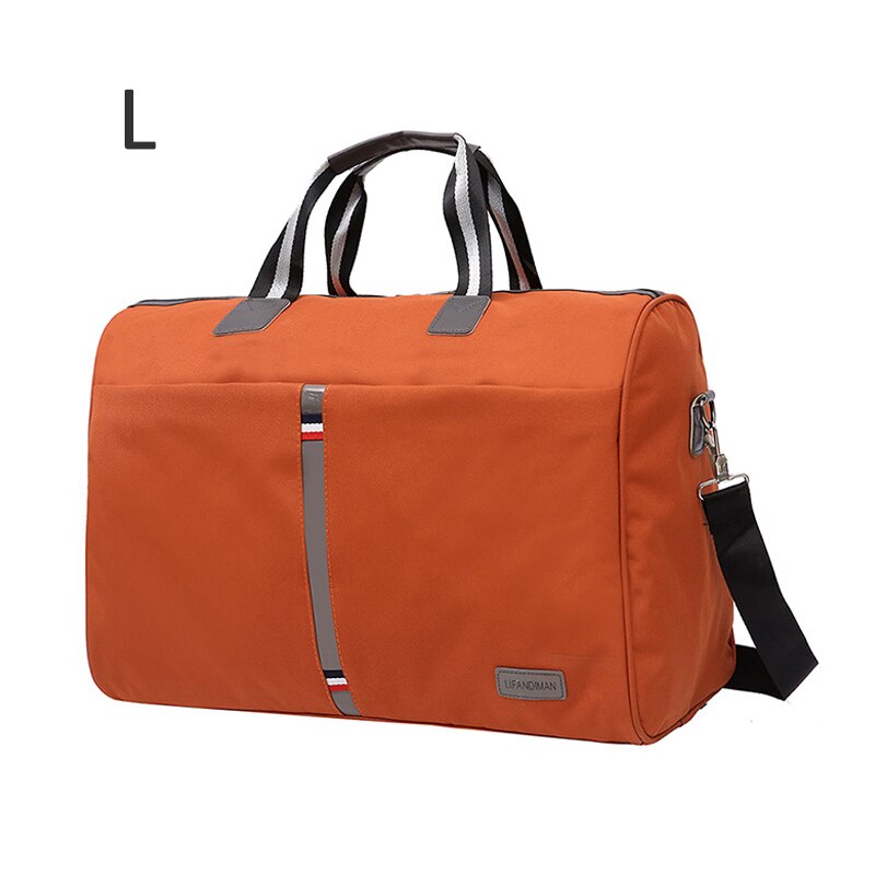 Bolso de hombro portátil plegable de ocio bolso de viaje impermeable para hombres y mujeres bolsa de viaje grande multifunción bolsa de fitness XA164ZC: Orange L