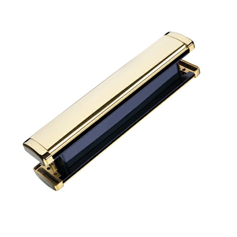 Villa Stainless Steel Letter Box ,Double Glass and Wooden Door Letter Box Golden