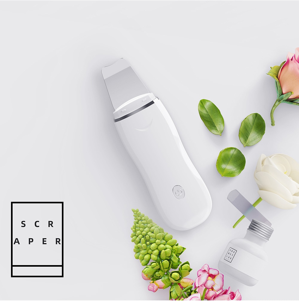 Rechargeable Ultrasonic Face Skin Scrubber Facial Cleaner Peeling Facial Blackhead Removal Pimples Pore Black Spot Cleaner Tool