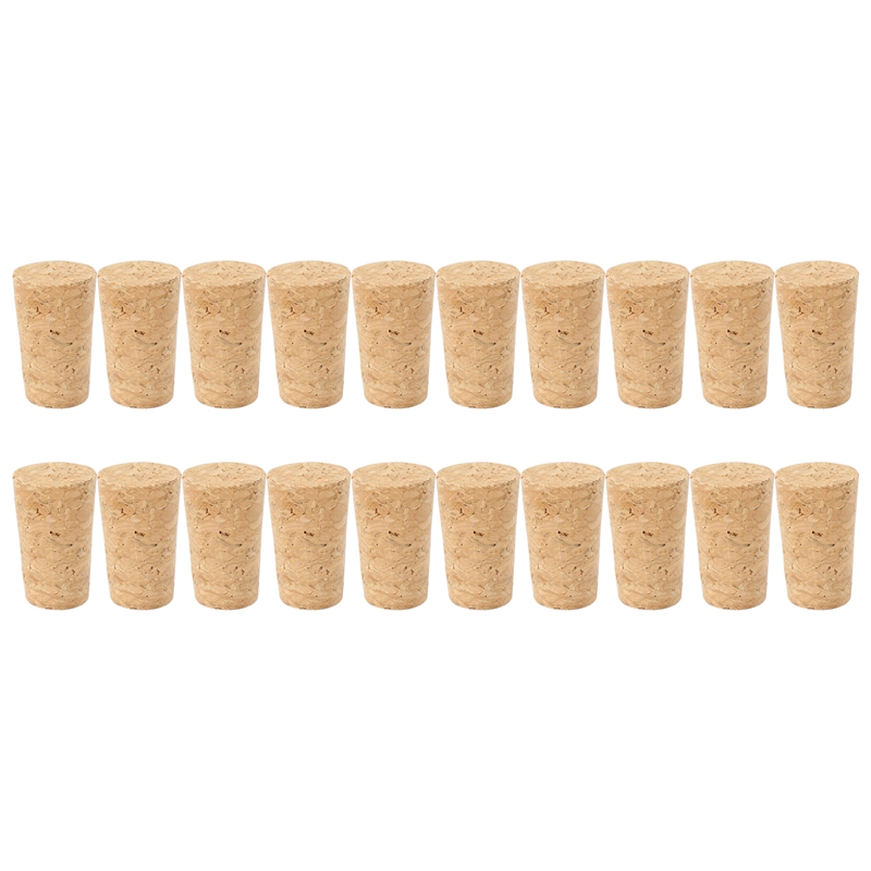 20 Teile/los Natürliche Holz Korken Wein Stopper Holz Flasche Stopper Kegel Typ Wein Flasche Korken Stecker Abdichtung Kappe Bahre Flasche korken: Default Title