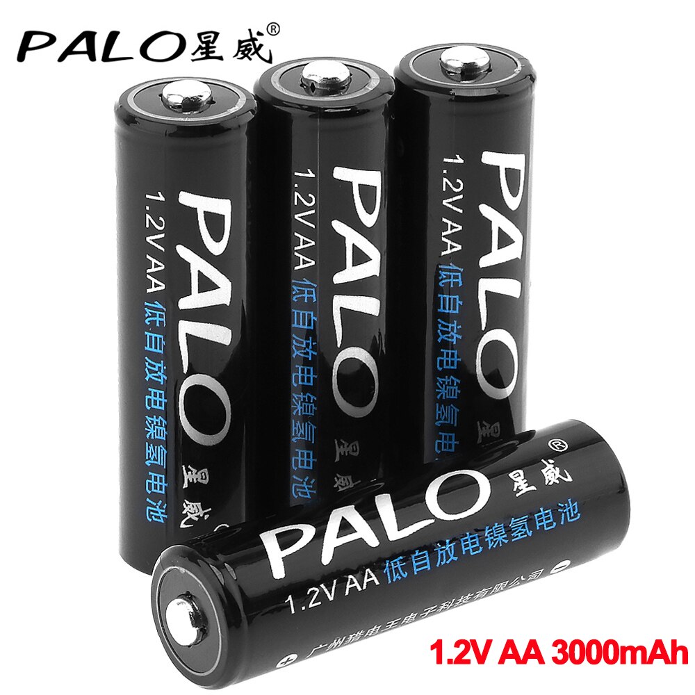 PALO 1.2v AA battery 3000 mAh AA Rechargeable Battery NI-MH AA batteries for Clocks, computers, toys,Mouse batteries