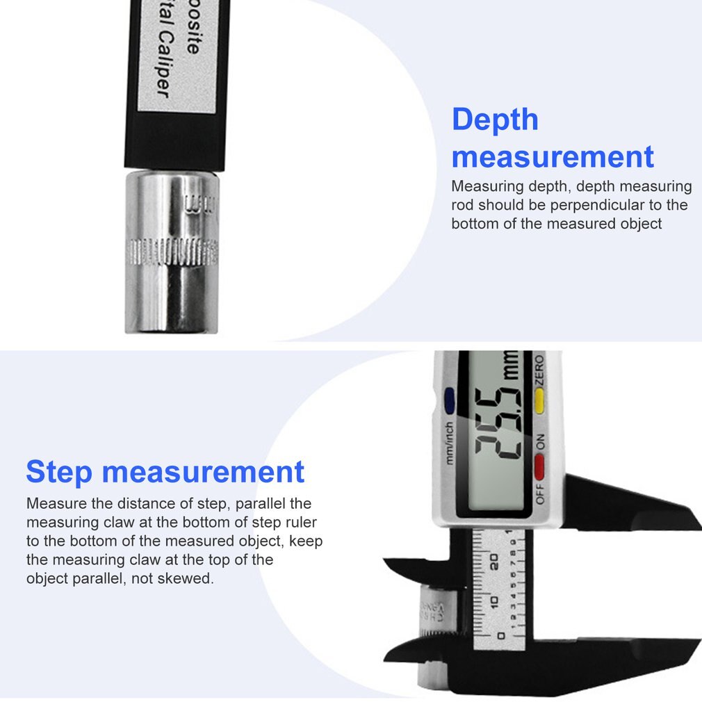 150MM/6inch Electronic Sliding Digital Vernier Caliper Tool Ruler Micrometer Measuring Tools Gauge Plastic