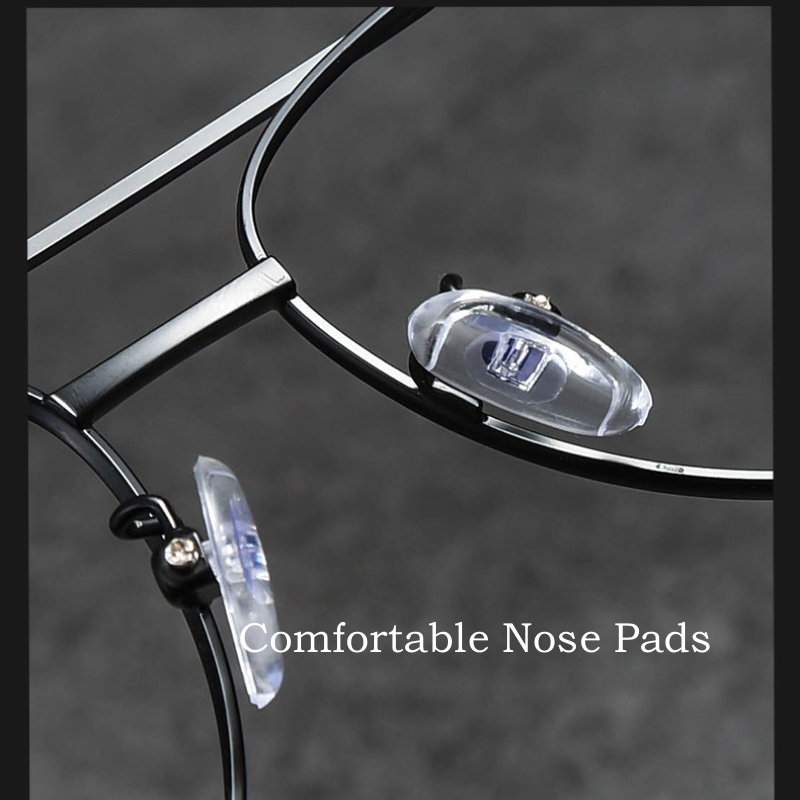 YIMARUILI, gafas de piloto de doble haz a la , montura para hombres y mujeres, gafas graduadas ópticas de titanio puro ultraligeras Retro 2194