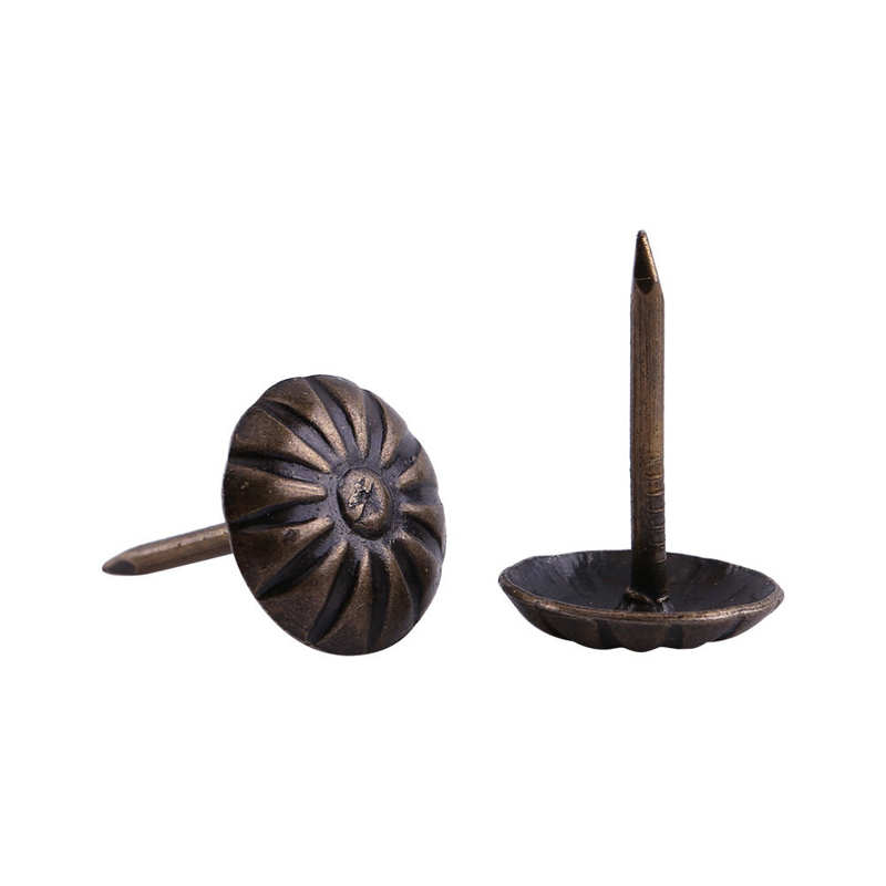 Tachuela decorativa Vintage para muebles, tachuela decorativa con etiqueta metálica de bronce para muebles, sofá y puerta de zapatos, 100 Uds.: 7