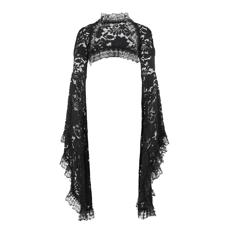 Sexy cardigan-topp i mørk stil, slim fit, klassisk blondebluse for kvinner