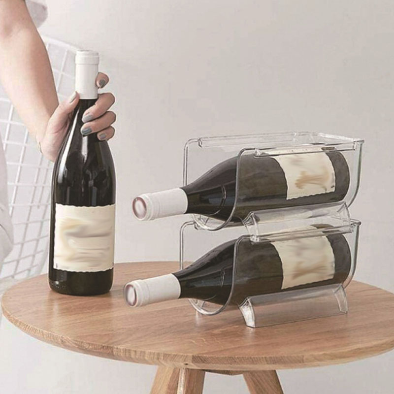 Kühlschrank Organizer Tablett für Wein und Gläser Kunststoff Weindose verwöhnen mit stapelbaren Glas Lagerbier regalen Tasse Lagerbier Regal