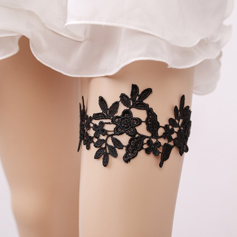 White Navy Wedding Garter Set Something Blue Embroidered garter Simple Bridal Garter Lace Wedding Garter Bridal Shower