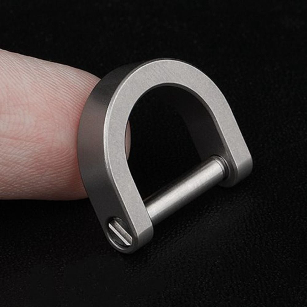 Titanium Alloy D Bow Staples Buckles Shackle Key Ring Keychain Hook Outdoor Bracelet Buckle Horseshoes Carabiner