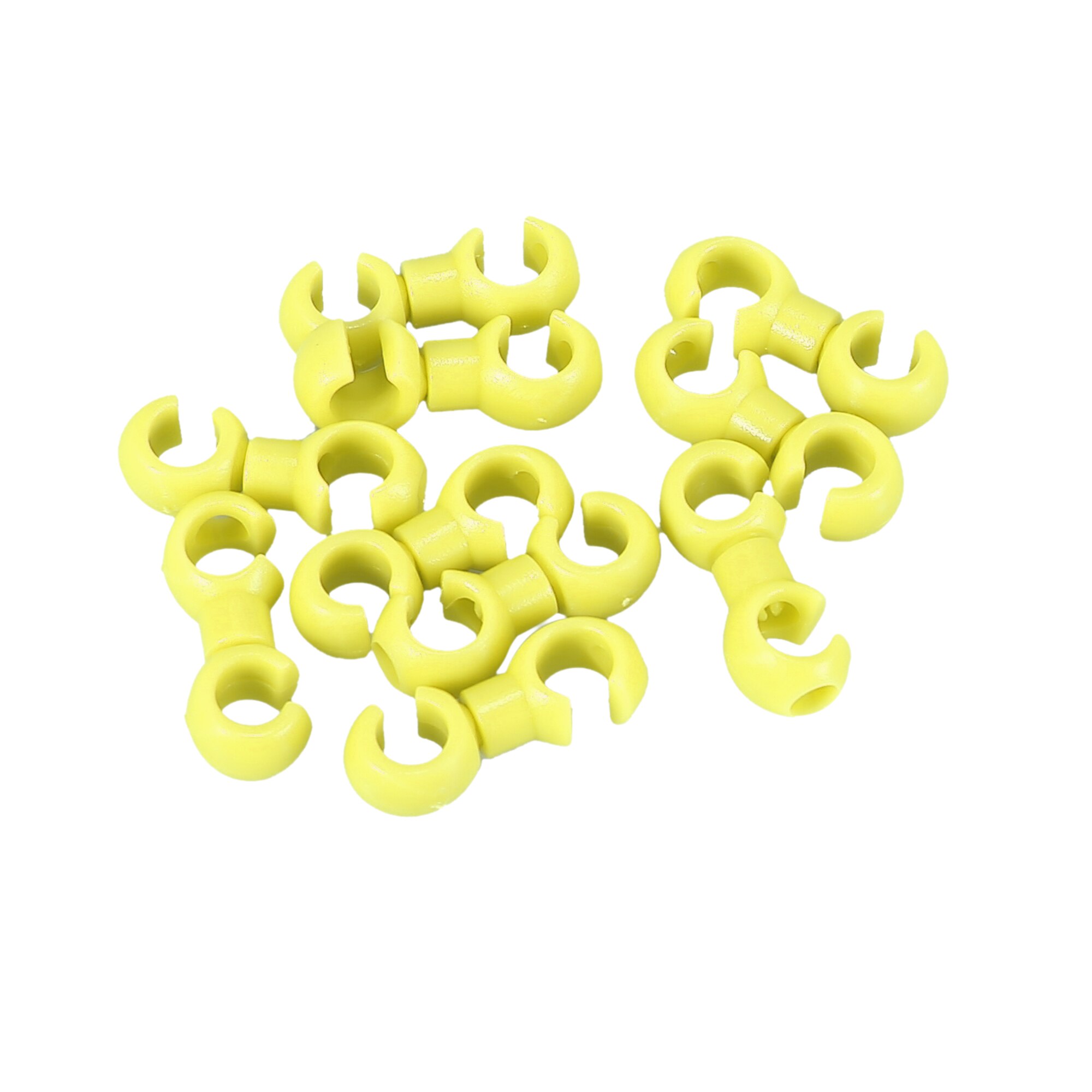 X Autohaux 10/20pcs Bike Brake Cable Clip Clamp Buckle Hose Hook Guide S Style Plastic For Mountain Bike Road Bicycle: Yellow 20pcs