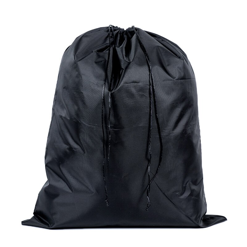 Waterproof Nylon Drawstring Storage Bags for Shoes Underwear Clothes Multifunctional Travel Sport Luggage Packing Organizer: S / black