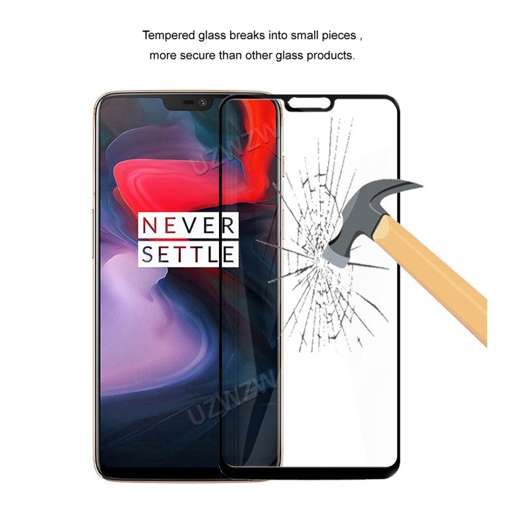 Voor Oneplus 6 Volledige Dekking Gehard Glas Telefoon Screen Protector Protective Guard Film 2.5D 9H Hardheid