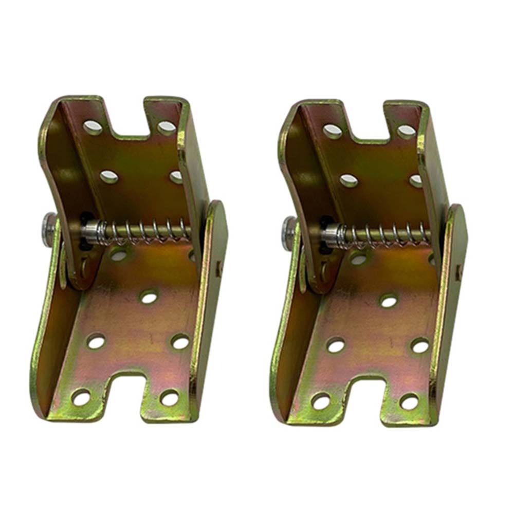 2Pcs 90 Degree Folding Gussets for Folding Legs Table Connector Corrosion Resistance Self-Locking Hinge Smooth Surface Steel: Yellow