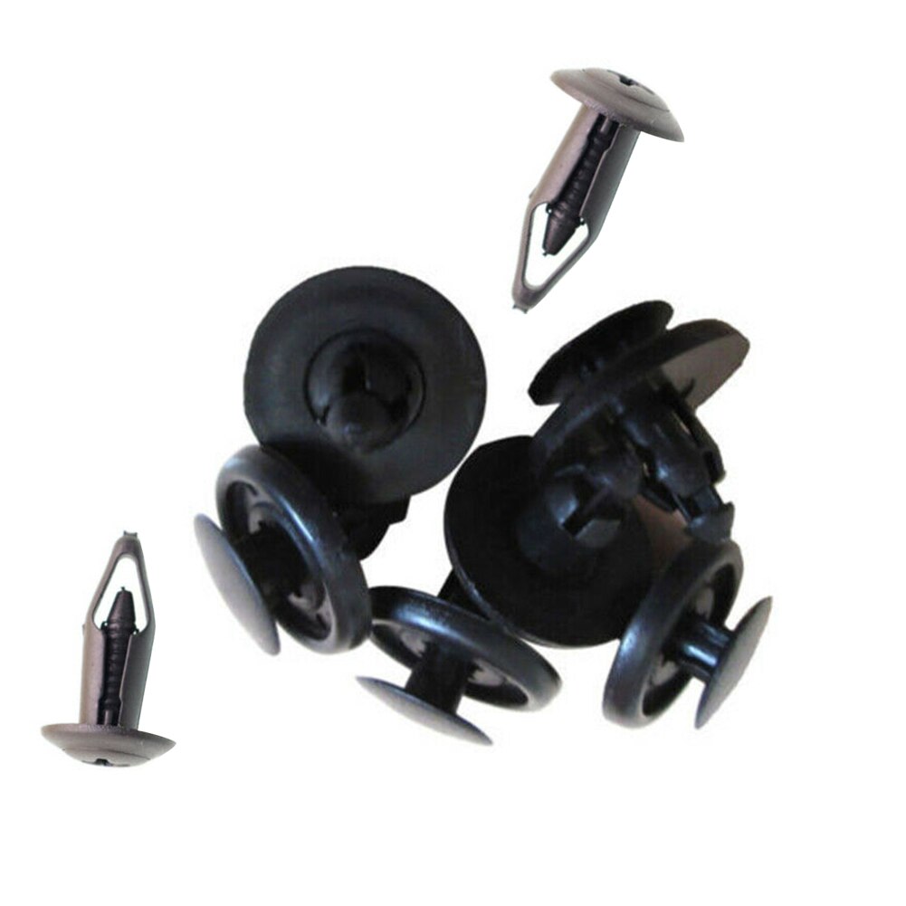 100 stk auto sort blandet plast skruenitter klips kit dørpanel skærm til bil kofanger trim skruer nitter klip