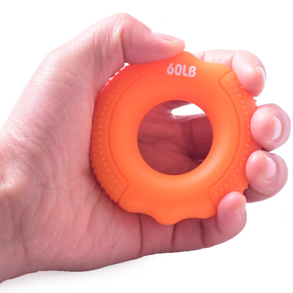 Silicone Finger Gripper Hand Resistance Band Grab Ring Stretcher Wrist Finger Forearm Trainer XR: Orange