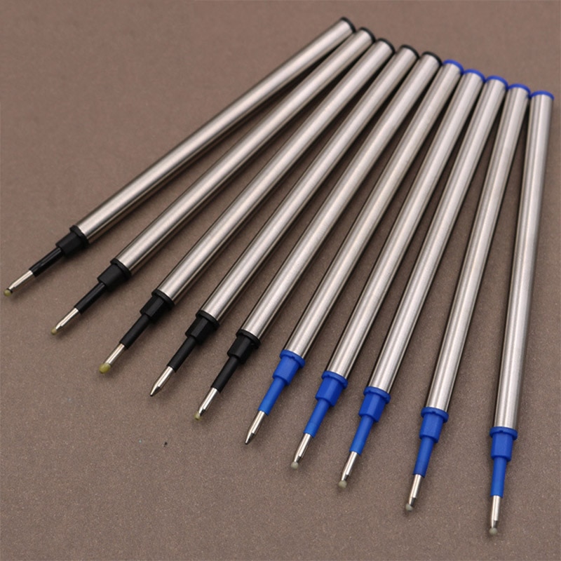 10 Pcs/lot 0.5mm Metal Ballpoint Pen Refills 11cm Length for Business Office Ball Point Pen Refills School Supplies Stationery