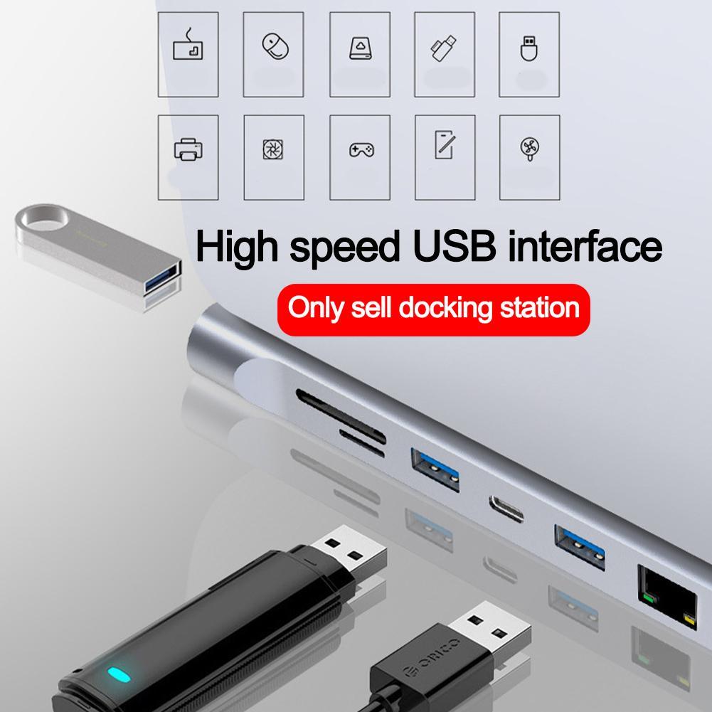 12-em-1 tipo-c hub 4k docking station dupla hdmi-compatível com rj45 portátil docking gigabit qualidade pd lan alta q1c1