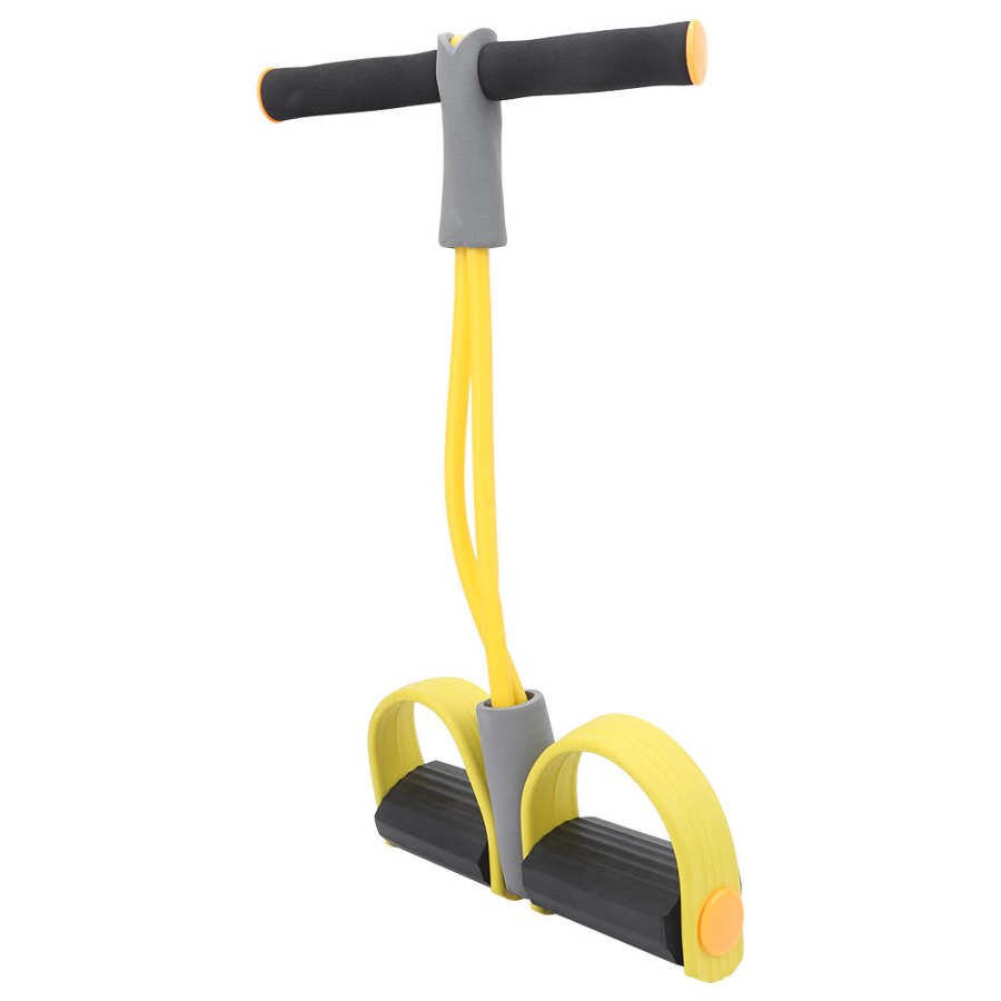 Elastic Leg Pull Rope 2 Tube Foot Pedal Pull Rope Elastic Leg Puller Sit‑Up Abdominal Fitness Training Equipment