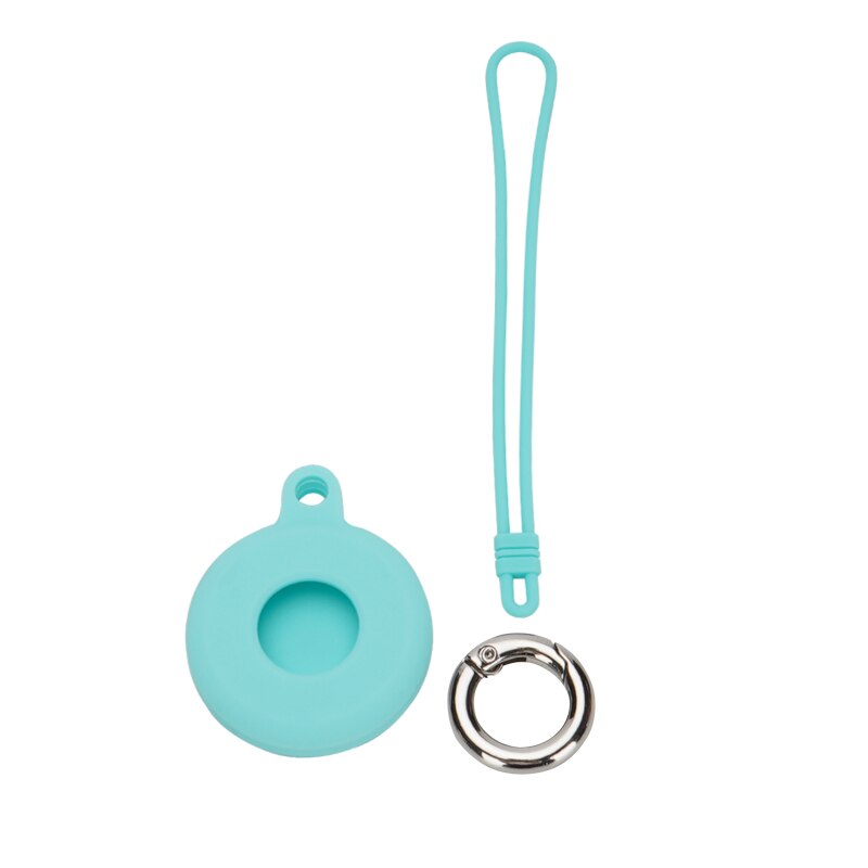 Siliconen Lederen Case Voor Airtags Lederen Beschermhoes Met Sleutelhanger Anti-Kras Draagbare Accessoires Protector Cover Airtag: 01