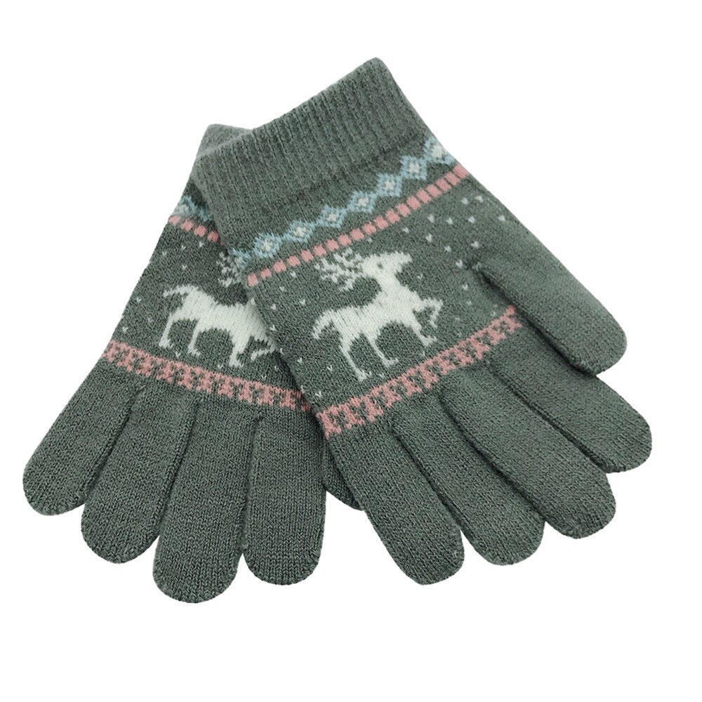 Di natale Dei Bambini di Inverno Caldo Del Fumetto Dei Cervi di Finger Completa Mittens KnittedGloves A Mano Neonato Manicotto Delle Ragazze Dei Ragazzi Bambini dropshipping11.9