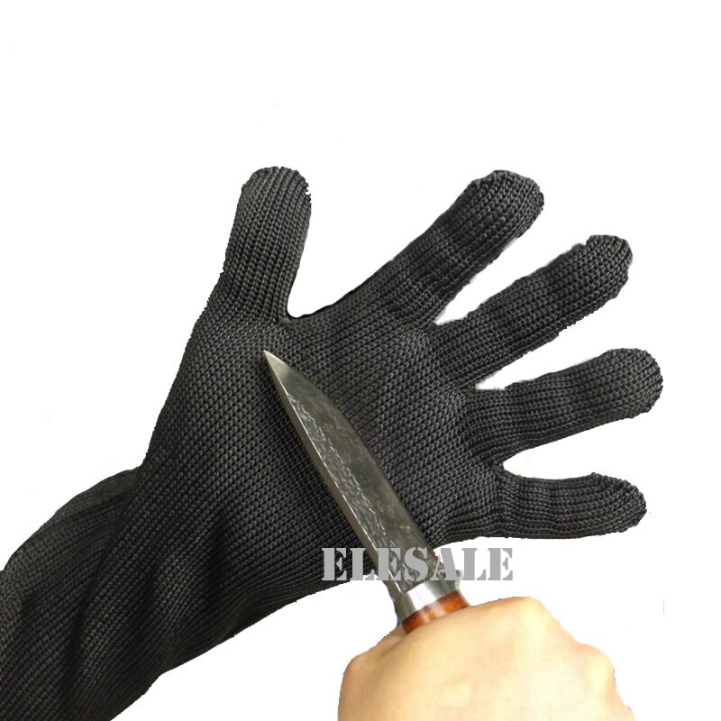 1 par sorte, skærebestandige handsker, lang arbejdssikkerhedsbeskyttelseshandsker til slagterarbejder, gartnerhåndbeskyttelse