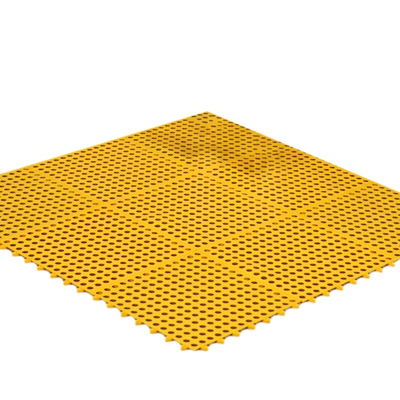 Square Shower Mat Non-Slip Bath Mats Anti-skid Bathroom Massage Mat Hollow Drain Holes Bathtub Carpet Kitchen Splicing Pads: Yellow 1