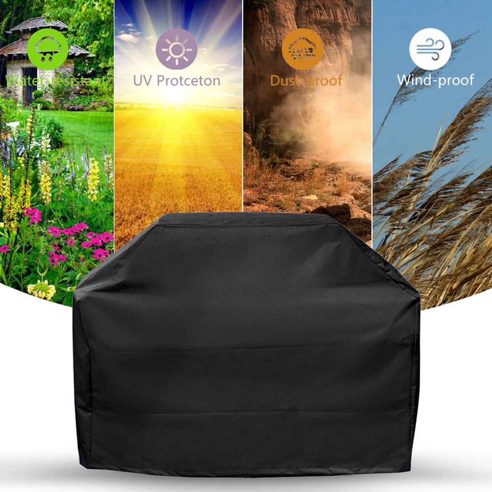 BBQ Grill Cover Waterproof Anti-Dust Outdoor Barbecue Cover Rain Protective Heavy Duty Charbroil Grill Cover BBQ Accessories