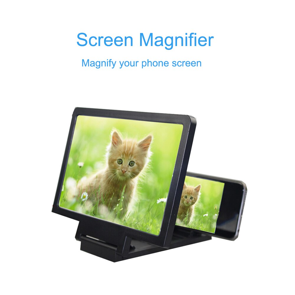 Universele Mobiele Telefoon Screen Magnifier Beugel Vergroten Stand Ogen Bescherming Vouwen 3D Video Screen Display Versterker Expander