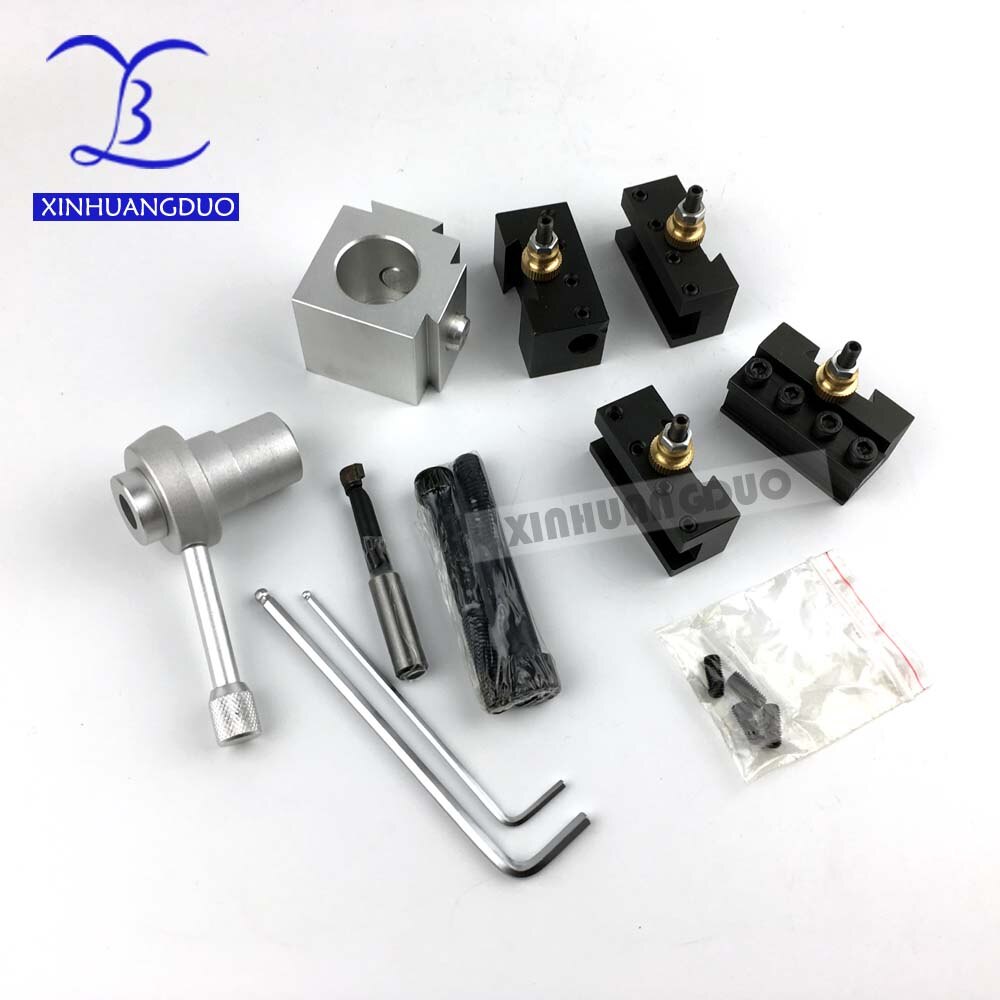 Mini Aluminum Lathe Quick Change Tool Holder Post Set, mini quick change tool post set use for hobby lathes
