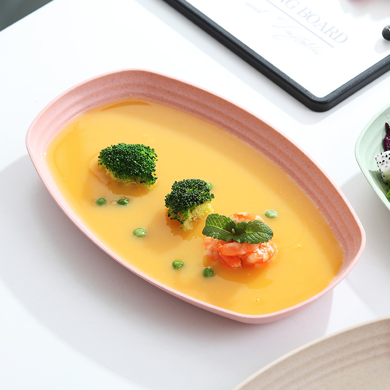 4 stk/sett 12 tommers frokost tallerken fat kaffe te brett uregelmessig frukt brød mat dessert middag tallerken servise sett