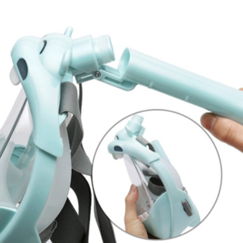Children's Full Face Snorkel Mask - 241x181mm - Anti-Fog, Anti-Leak - HD Vision - Silicone & PC