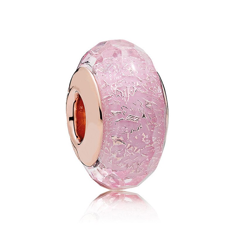 Abbondante Cuori Incantato Giardino Iridescent Arcobaleno Baci In Vetro di Murano Misura Branelli Pandora Braccialetto Dell'argento Sterlina 925 di Fascino: 10