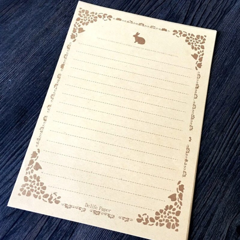 8 Sheet Writing Stationery Paper Note Letter Set For School Stationery: B